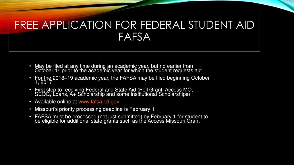 FAFSA And Financial Aid Ppt Download