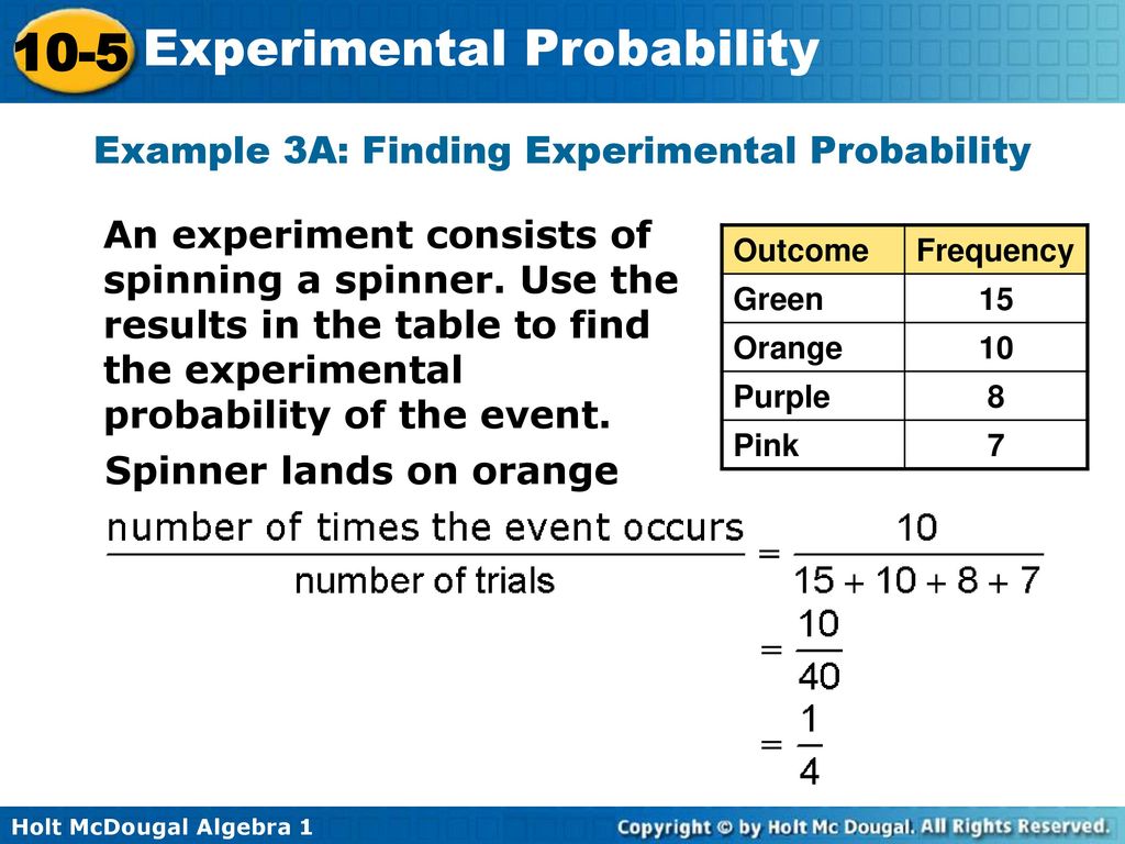 Experimental probability ppt download