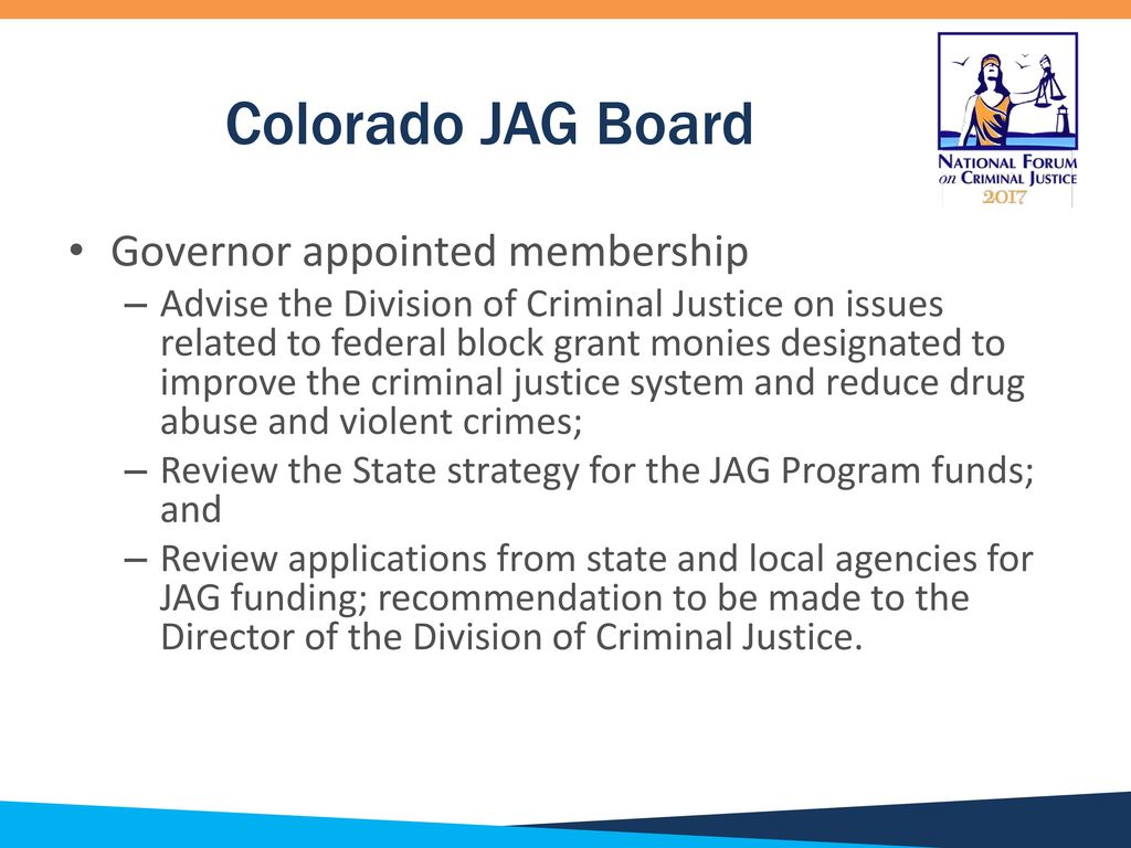 Colorado JAG Board Governor appointed membership