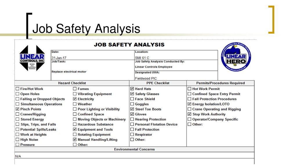 hot work job safety analysis