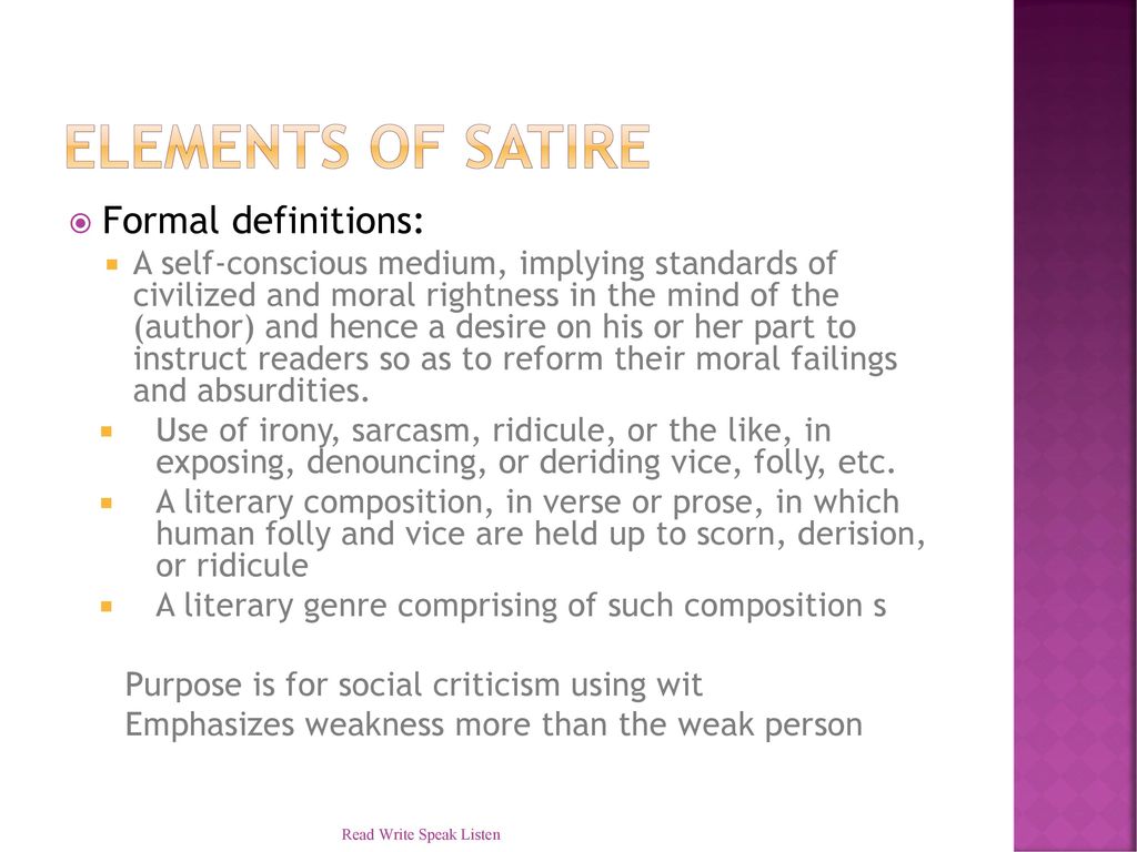 Elements of Satire! English ppt download Elements of Satire! English ppt download