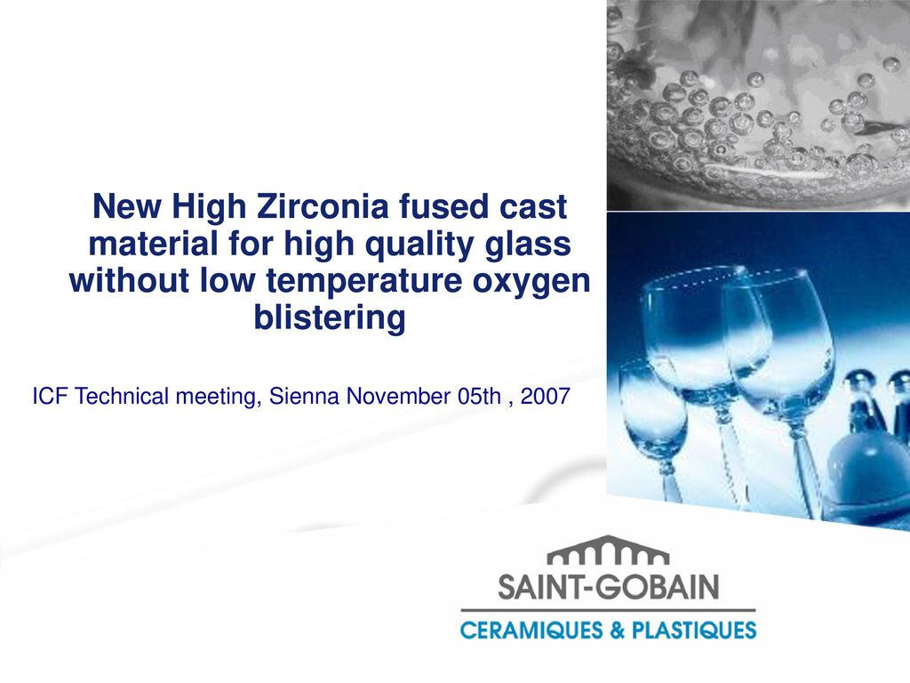 New High Zirconia fused cast material for high quality glass without low temperature oxygen blistering