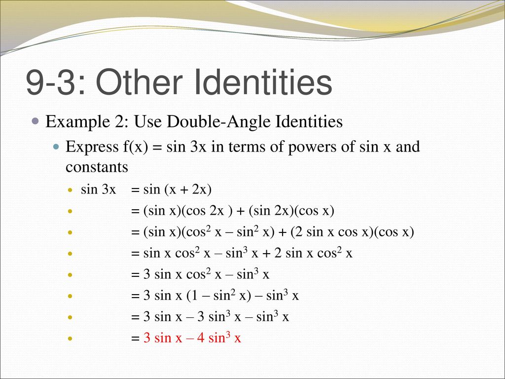 9 3 Other Identities Ppt Download 9 3 Other Identities Ppt Download