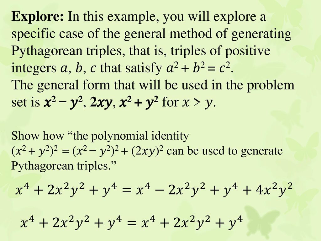 Aim How Do We Use Structure To Prove Find Pythagorean Triples Ppt Download