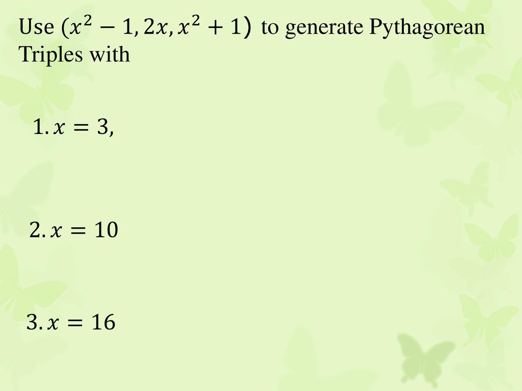 Aim How Do We Use Structure To Prove Find Pythagorean Triples Ppt Download Aim How Do We Use Structure To Prove Find Pythagorean Triples Ppt Download