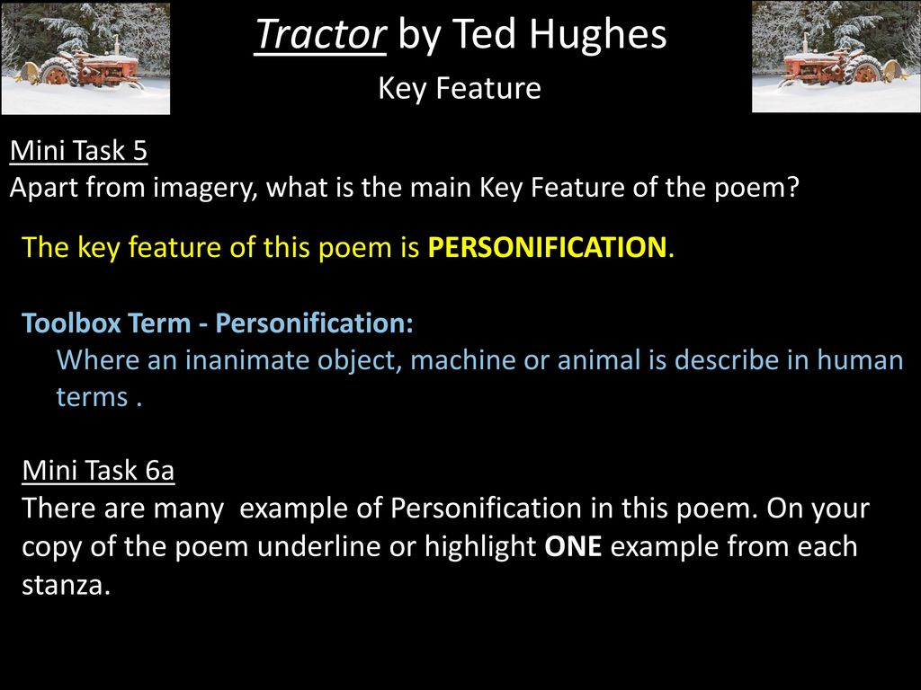 Tractor by Ted Hughes. - ppt download
