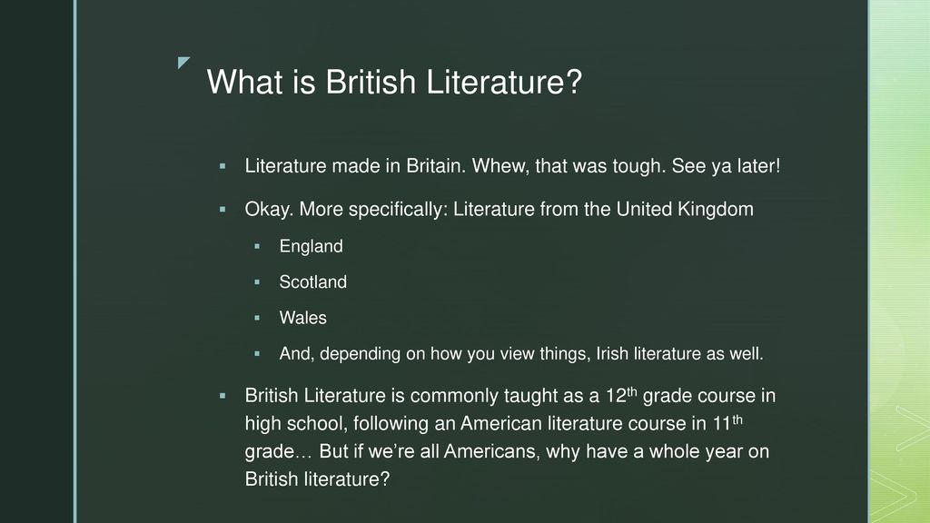 12th Grade English Literature - ppt download