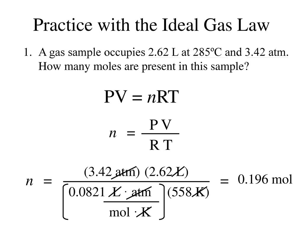 The Ideal Gas Law Co Ppt Download