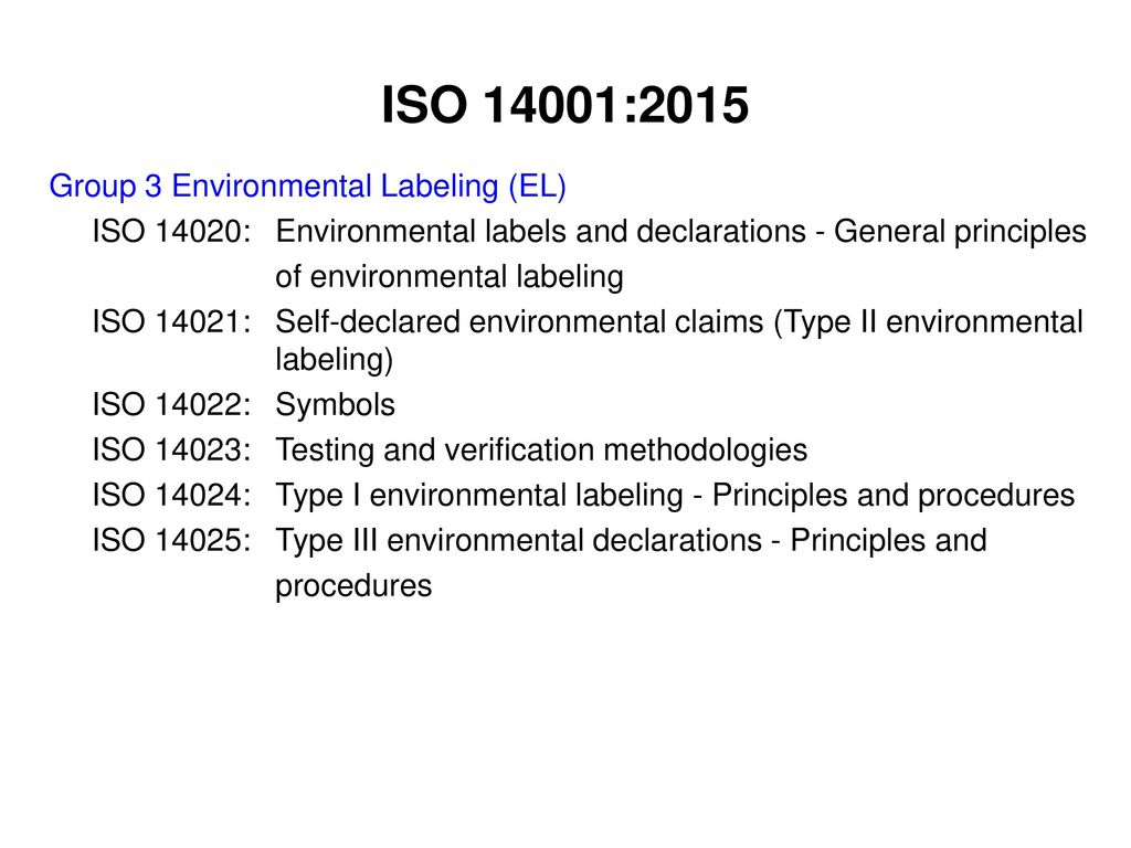 Iso 14021 environmental labels and declarations