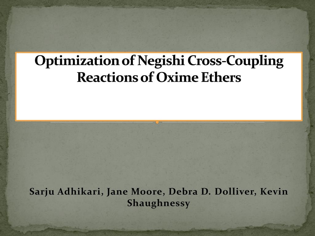 Optimization of Negishi Cross-Coupling Reactions of Oxime Ethers