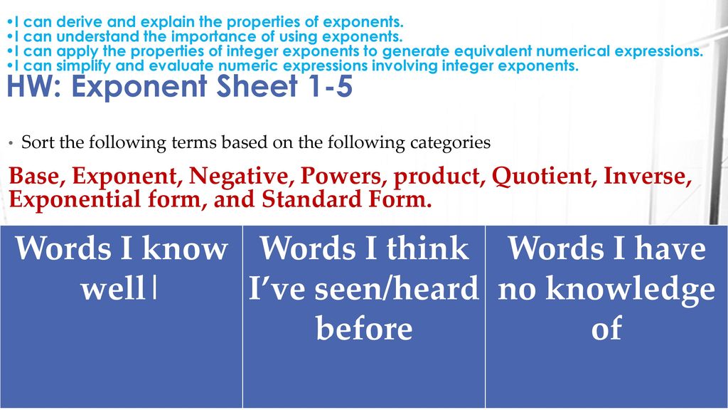 W a m writing about math ppt download
