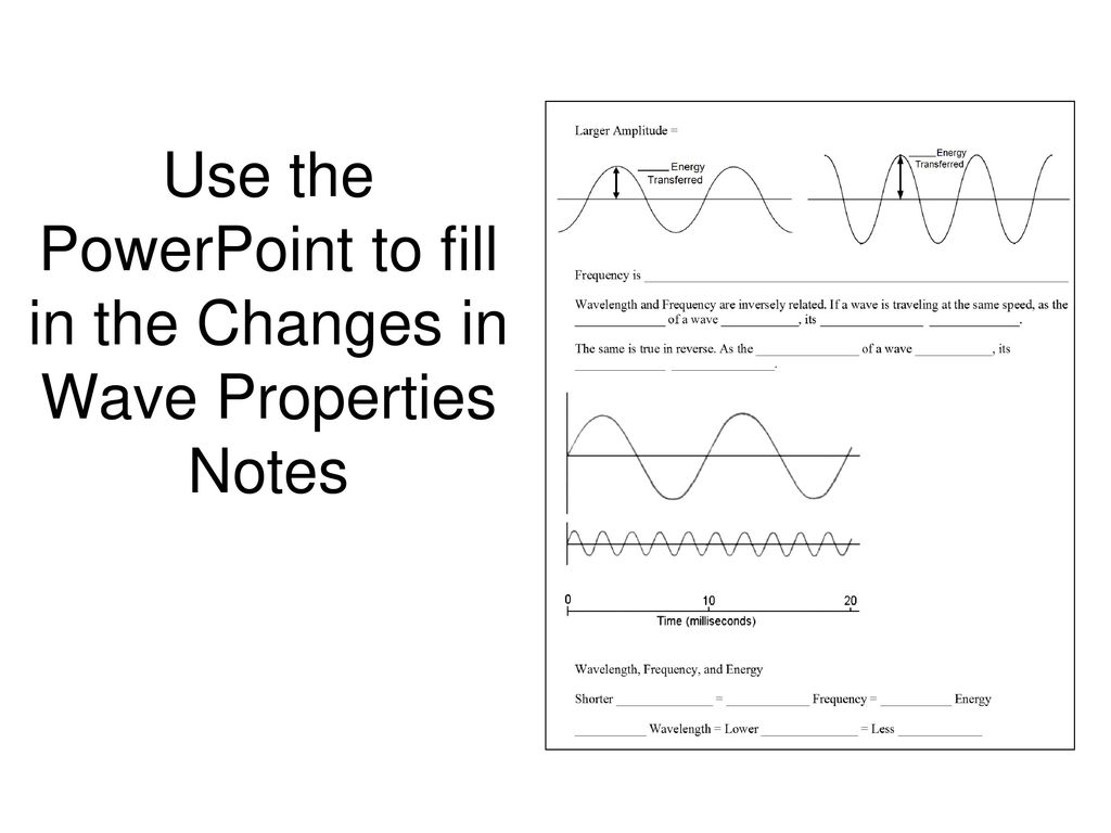 Changes in Waves Essential Question: - ppt download Intended For Waves Worksheet Answer Key