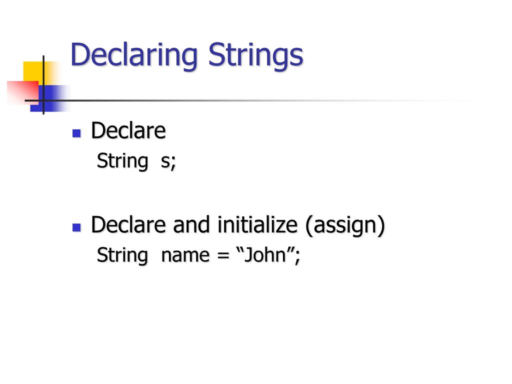 String class. - ppt download