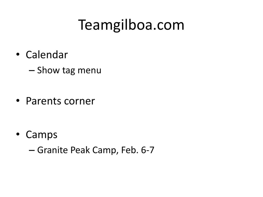 Team Gilboa Jr. Race Parent Meeting ppt download