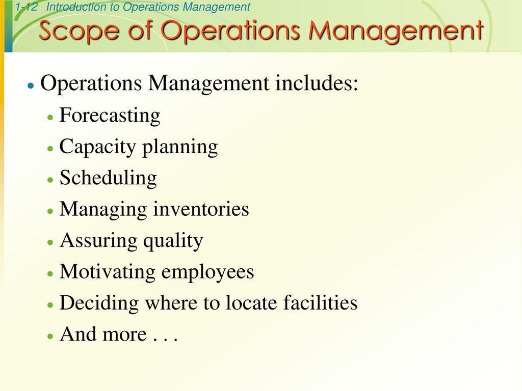 Operations Management - Ppt Download