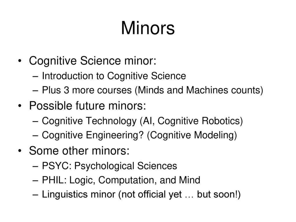 Undergraduate Studies in Cognitive Science ppt download