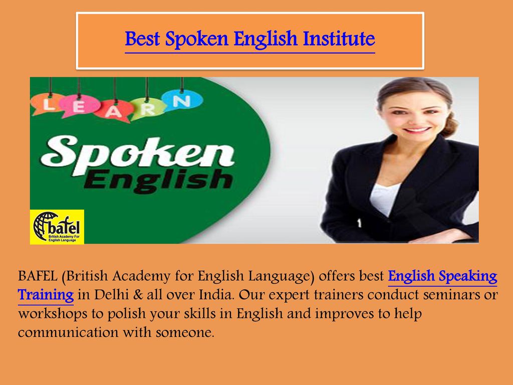 Best Spoken English Institute