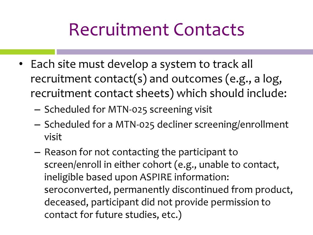 Recruitment Contacts