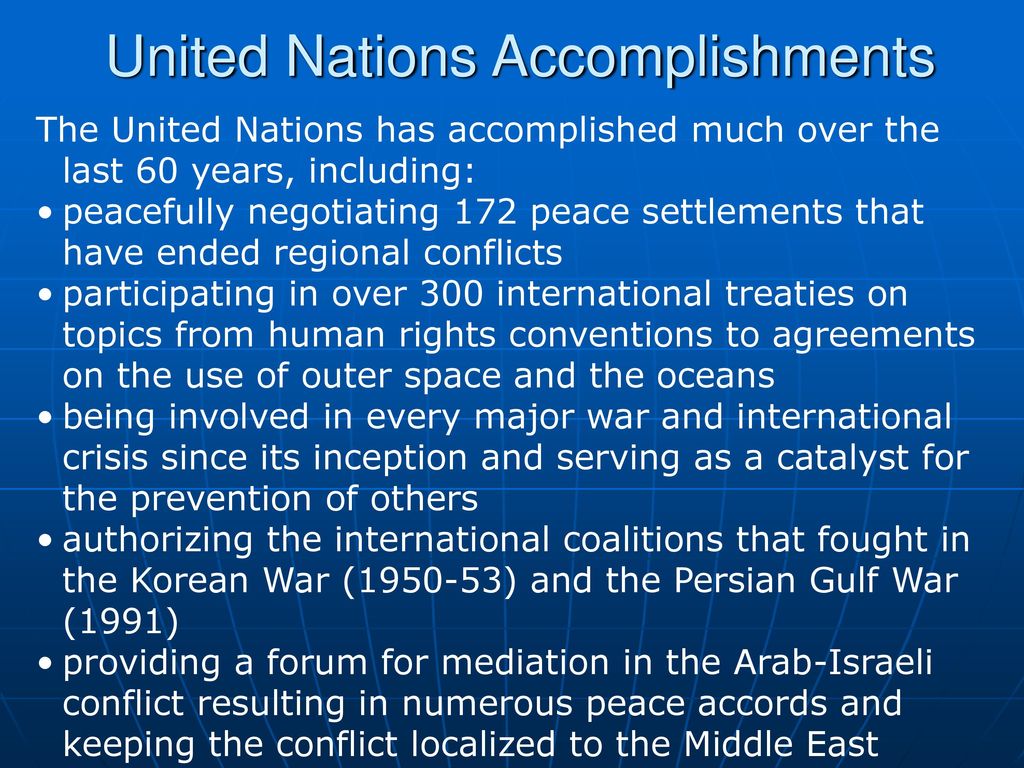 Accomplishments and Failures of the United Nations - ppt download