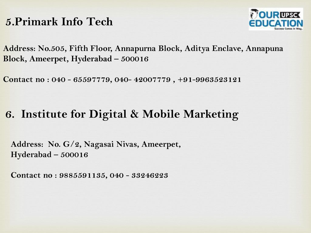 6. Institute for Digital & Mobile Marketing