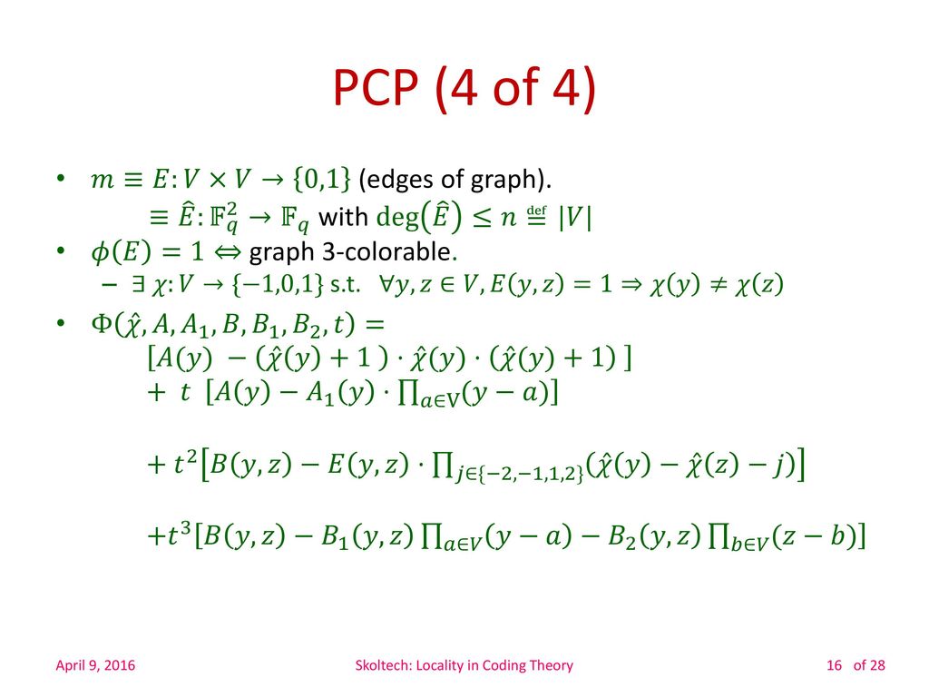 Locality In Coding Theory Ppt Download