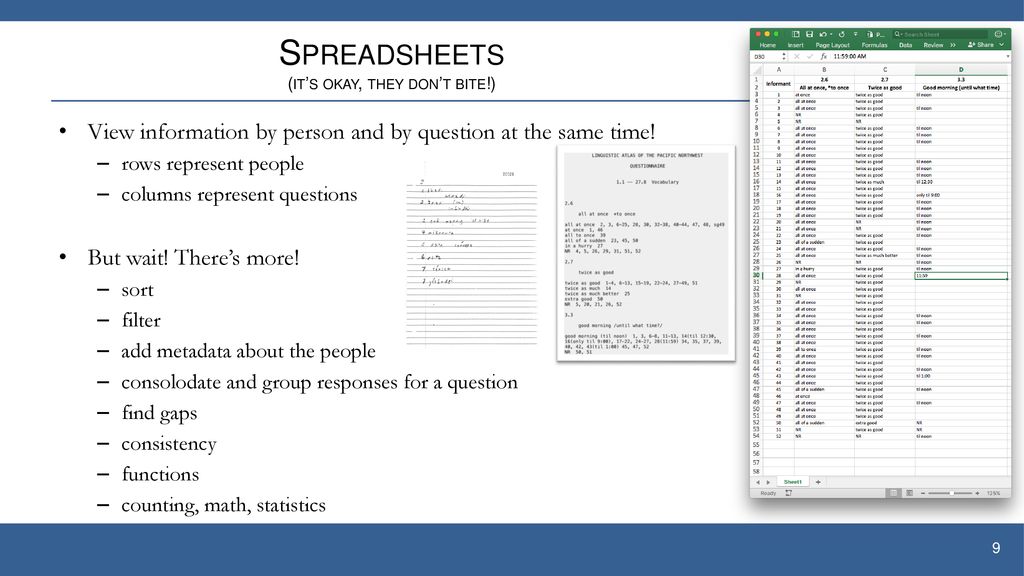 Spreadsheets (it’s okay, they don’t bite!)