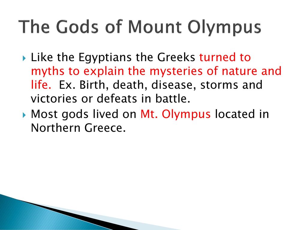 The Gods of Mount Olympus