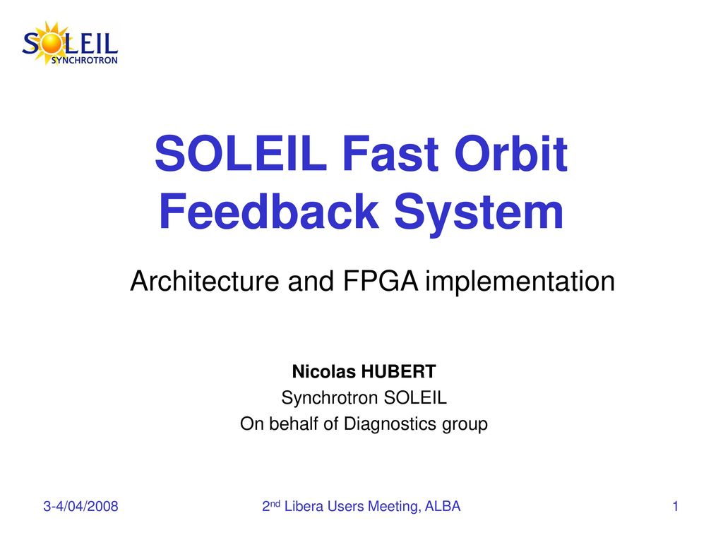 SOLEIL Fast Orbit Feedback System