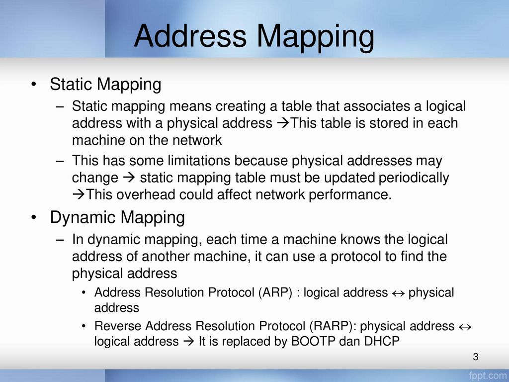 What is the difference between static mapping and dynamic mapping?