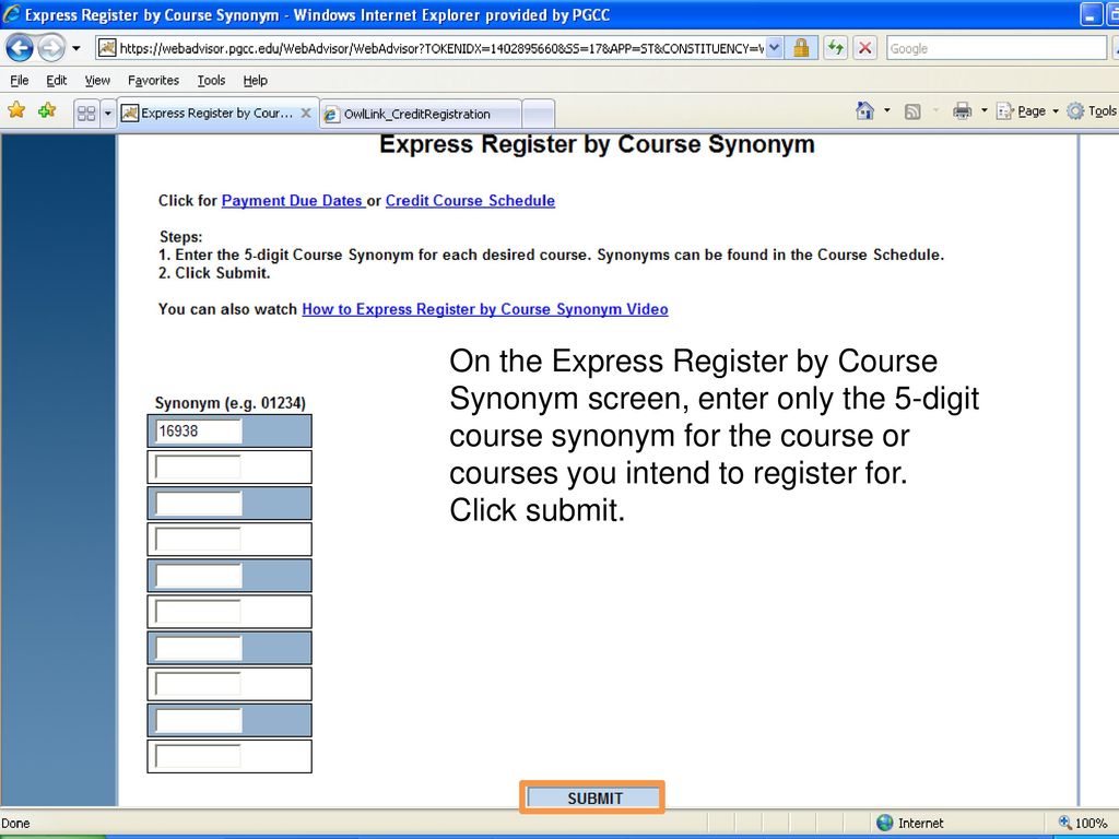 You Must Know The 5 digit Synonym For The Course To Use The Ppt Download you-must-know-the-5-digit-synonym-for-the-course-to-use-the-ppt-download