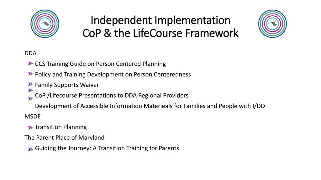 Independent Implementation CoP & the LifeCourse Framework