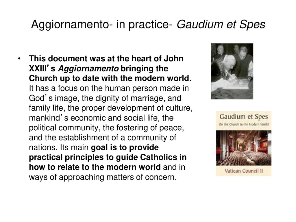 Vs. Pasqualucci Re Vatican II #1: Gaudium et Spes (Incarnation)