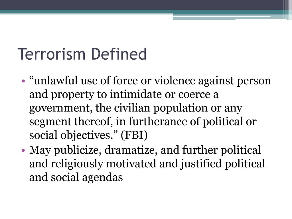 Sociology of Terrorism - ppt download