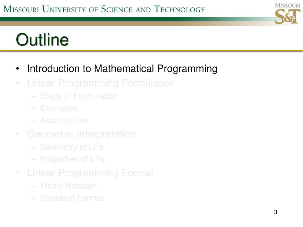 EMGT 6412/MATH 6665 Mathematical Programming Spring ppt download