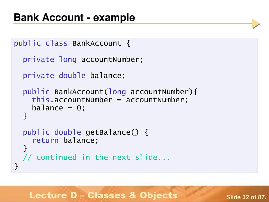 Lesson C – Classes & Objects - ppt download
