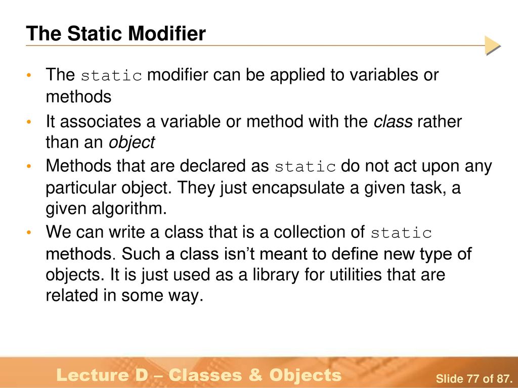 Lesson C – Classes & Objects - ppt download