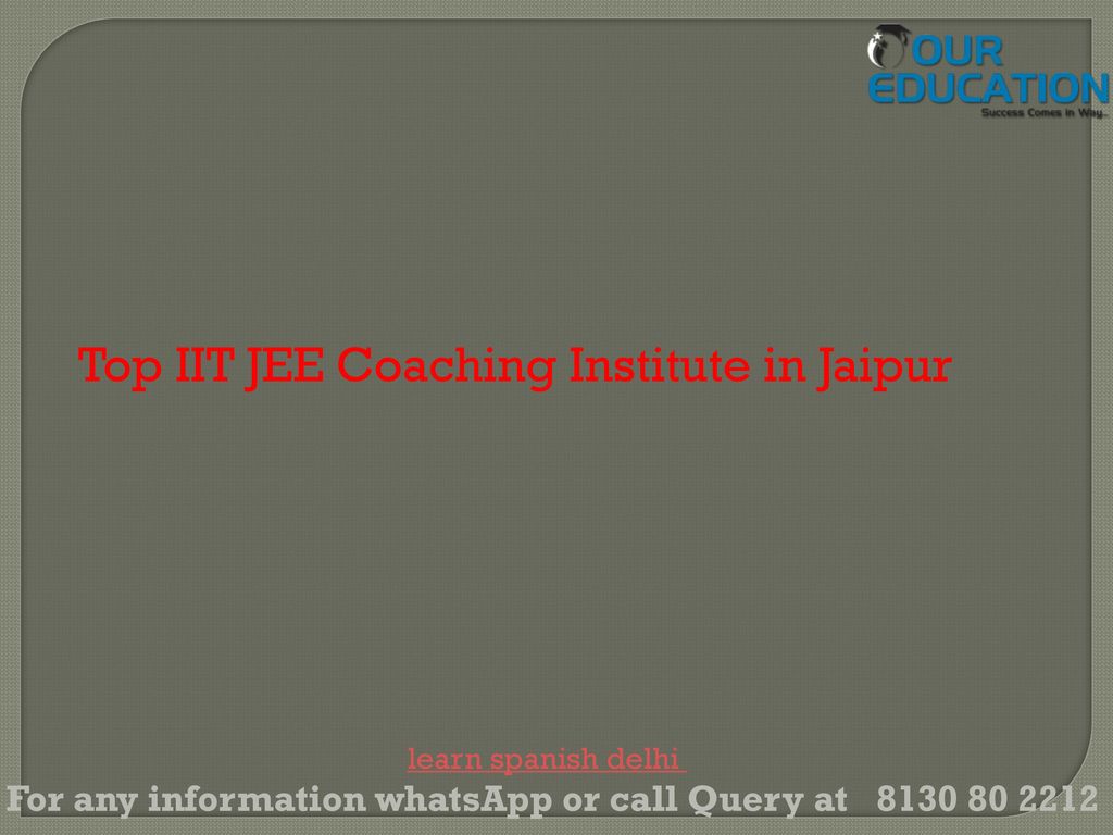 Top IIT JEE Coaching Institute in Jaipur