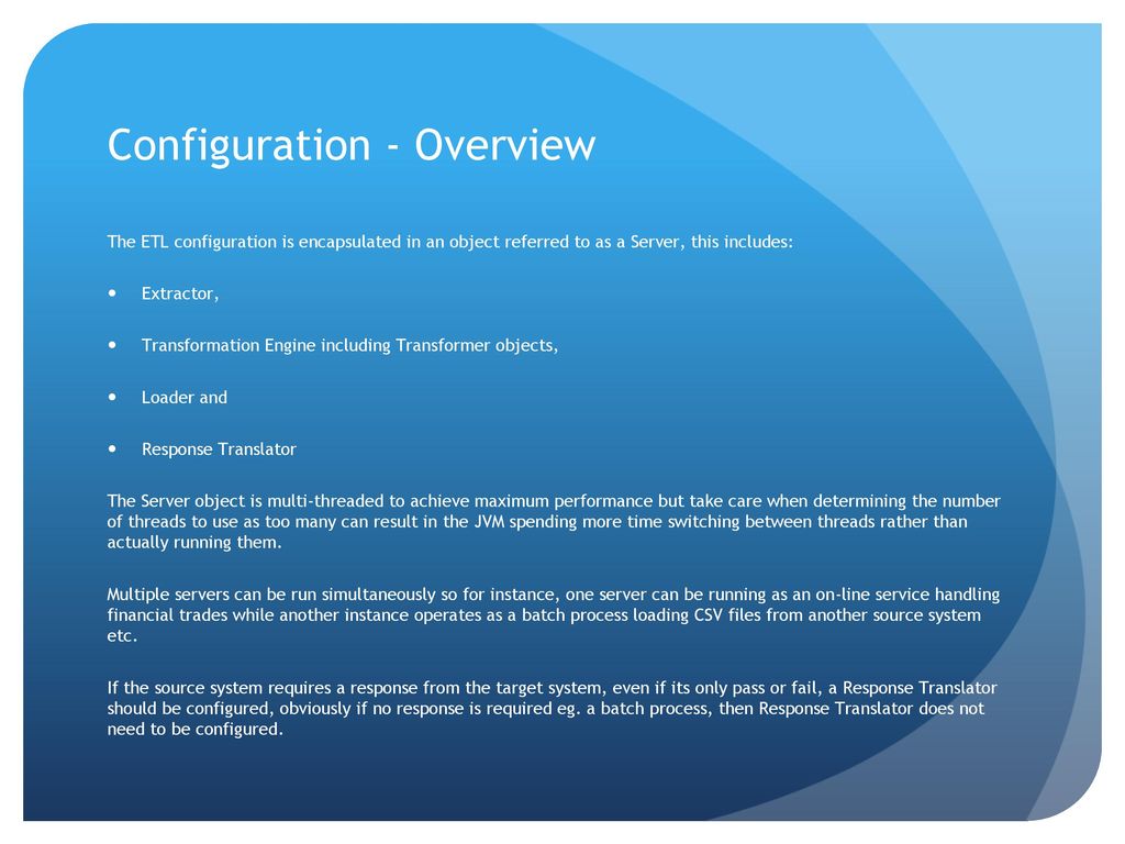 Configuration - Overview