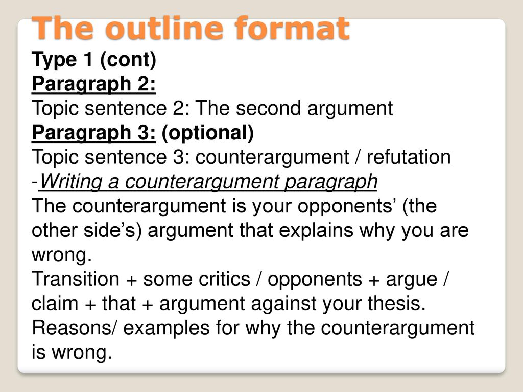 argumentative format