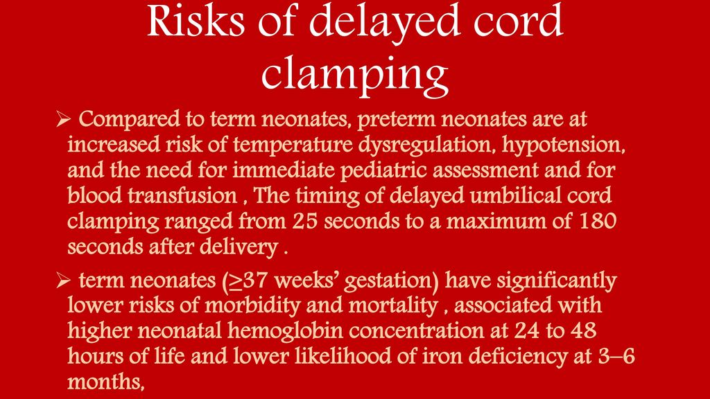 Delayed cord clamping. - ppt download