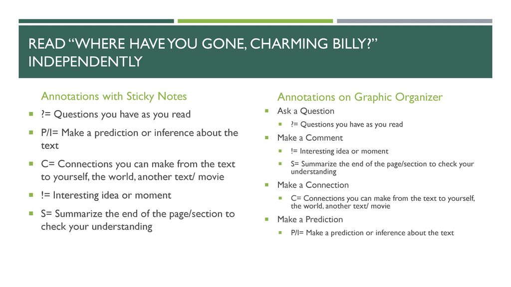 where have you gone charming billy character analysis