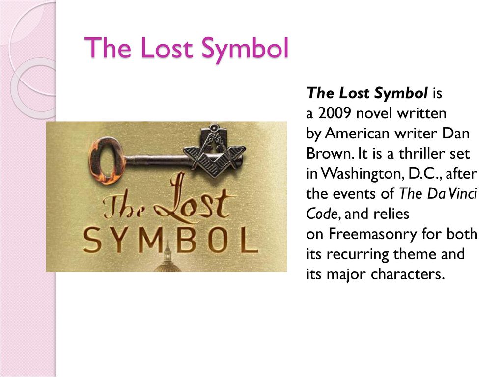 the lost symbol characters