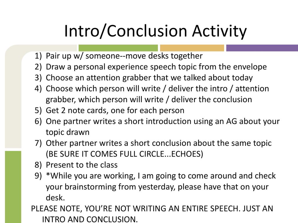 Introductions and Conclusions - ppt download