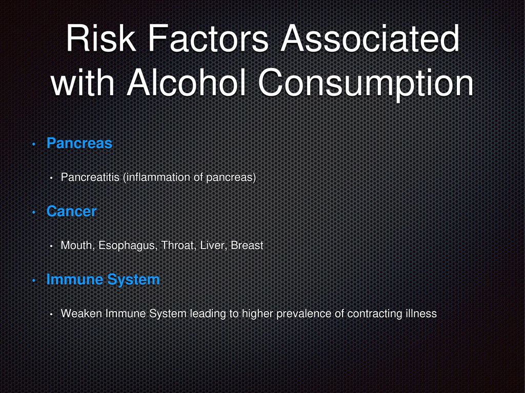 Risk Factors Associated with Alcohol Consumption