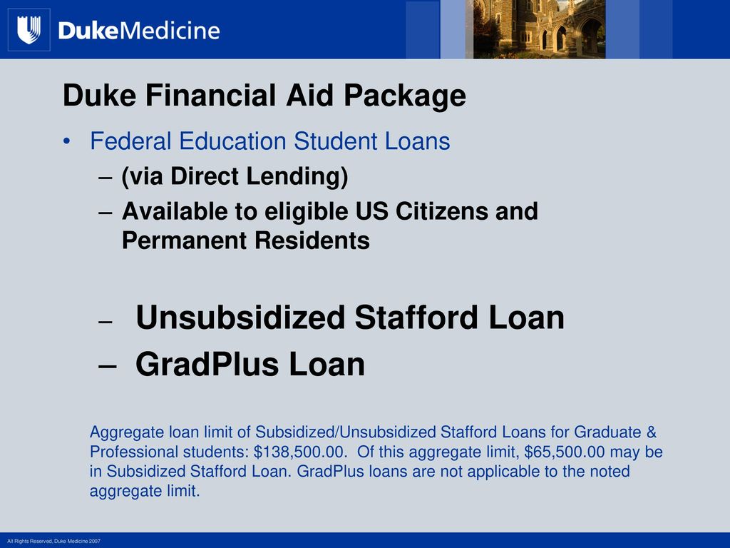 Duke Financial Aid Package