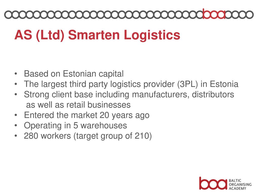 AS (Ltd) Smarten Logistics