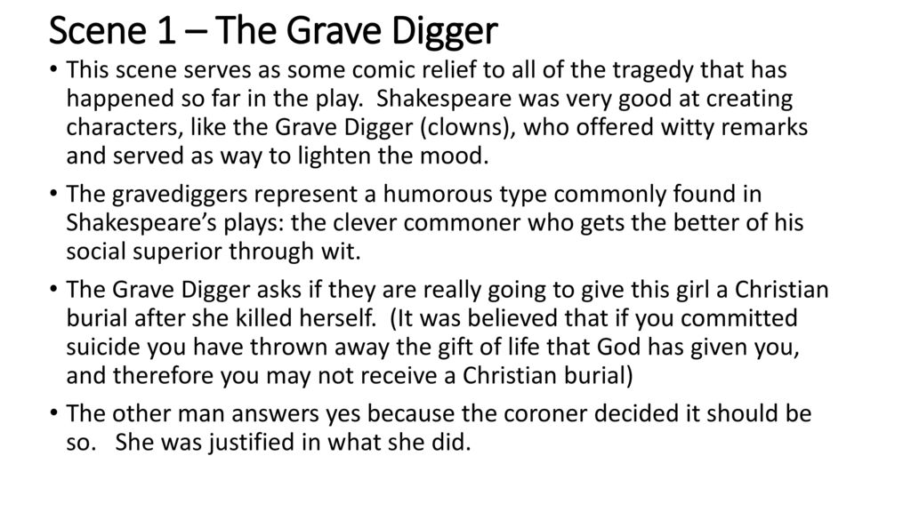 Hamlet Act V, Scene 1 & 2 Notes and Analysis - ppt download