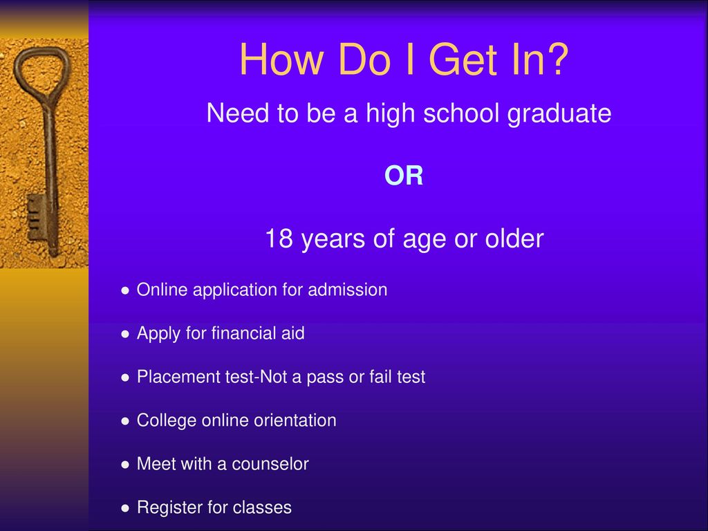 Need to be a high school graduate