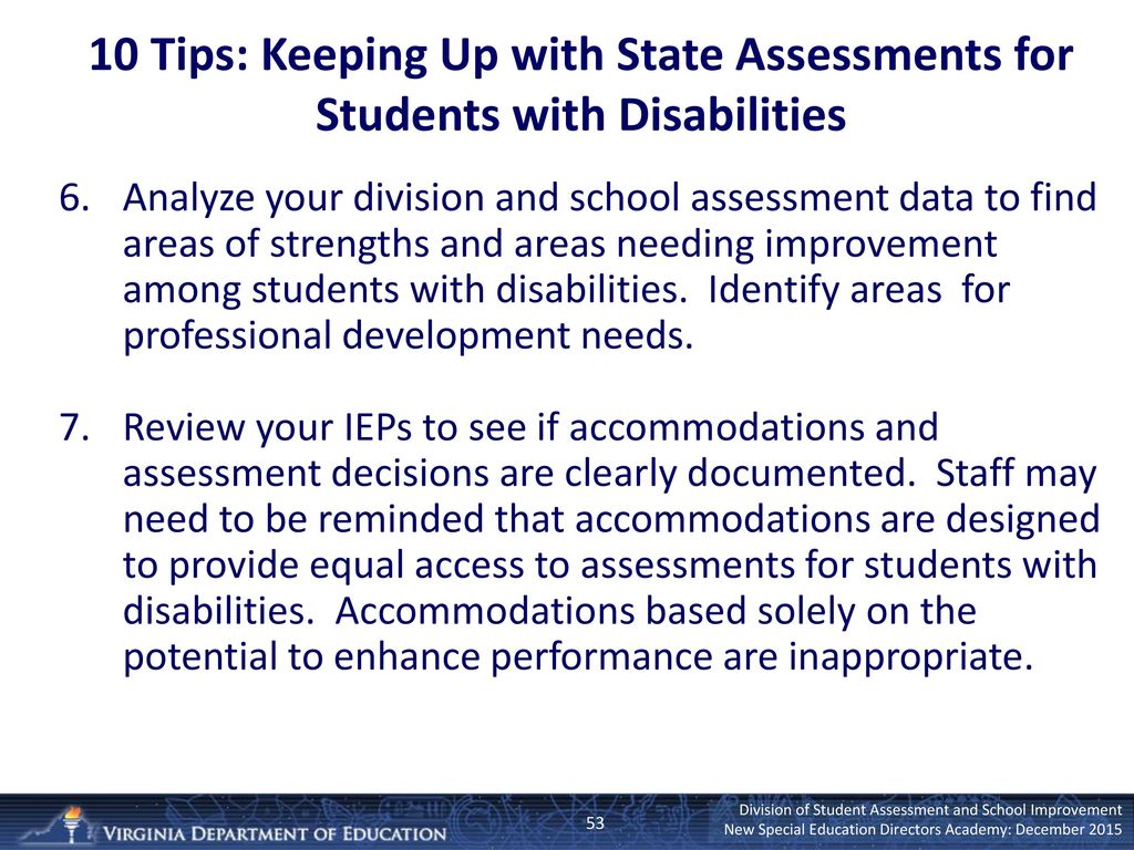 10 Tips: Keeping Up with State Assessments for Students with Disabilities