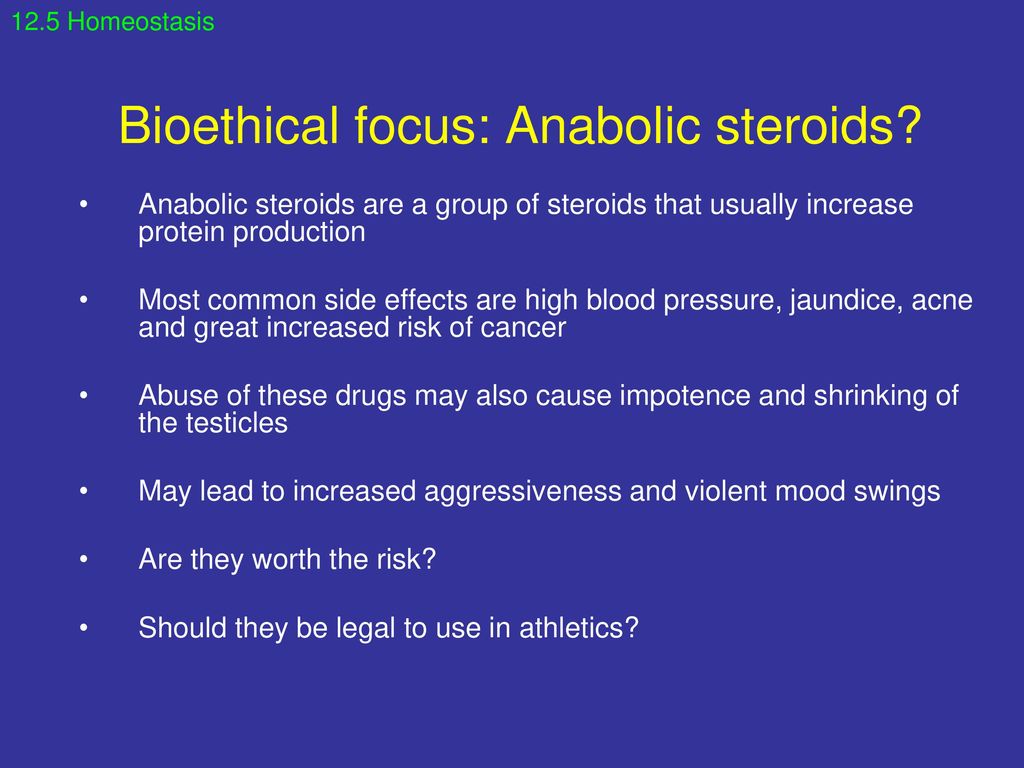 Bioethical focus: Anabolic steroids